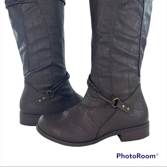 Journey Collection Harley Women's Knee-High Boots - Picture 3 of 8